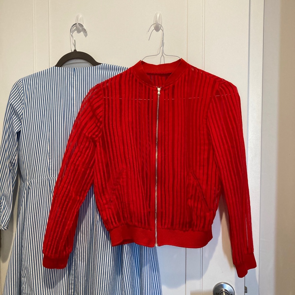 Red organza jacket